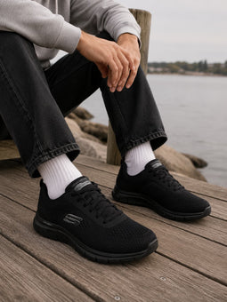 Skechers Lightweight Track Sneaker Black