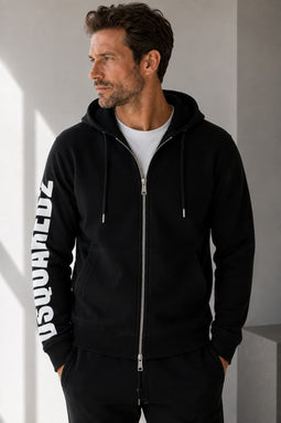 Dsquared2 Zip Hoodie Black