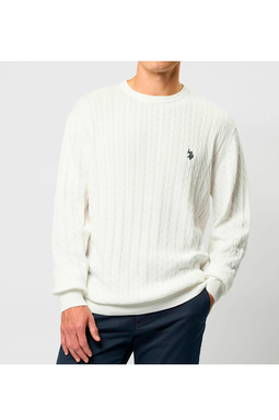 U.S. POLO ASSN. Cable Knit Signature Cloud Dancer