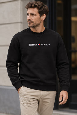 Tommy Hilfiger Regular Crew Sweatshirt Black