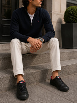 Tommy Hilfiger Skate Leather Sneaker Black