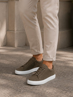 Les Deux Suede Theodor Sneaker Olive
