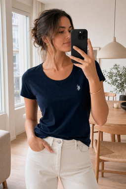 U.S. POLO ASSN. Women T-shirt Amy Navy