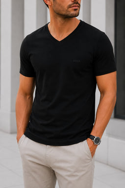 Hugo Boss 3-Pack V-Neck Regular T-shirt Black