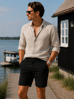 Les Deux Como Reg Chino Shorts Black