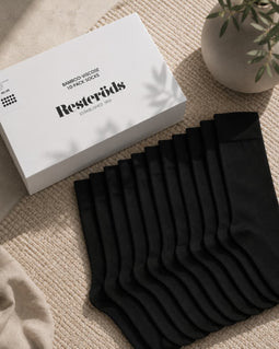 Resteröds 10-Pack Bamboo Socks Black