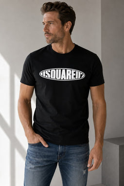 Dsquared2 Surf Board Logo Tee Black
