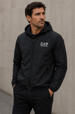 Armani EA7 Zip Up Jacket Black