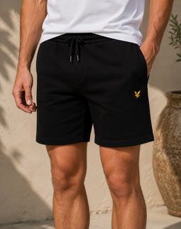 Lyle & Scott Logo Cotton Shorts Black