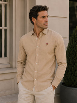 U.S. POLO ASSN. Linen Shirt Bolt Crockery
