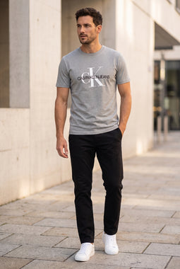 Calvin Klein True Icon Logo Tee Grey Heather
