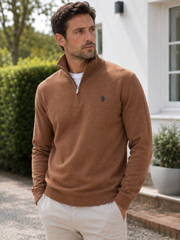 U.S. POLO ASSN. Half-Zip Knit Brison Partridge