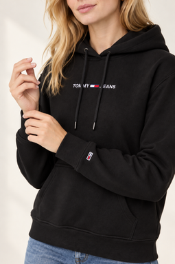 Tommy Hilfiger Women Logo Hoodie Black