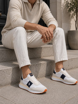 Ralph Lauren Suede Trainers White