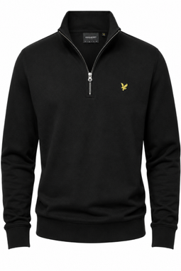 Lyle & Scott Cotton 1/4 Zip Black