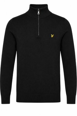 Lyle & Scott Merino Half-Zip Knit Black