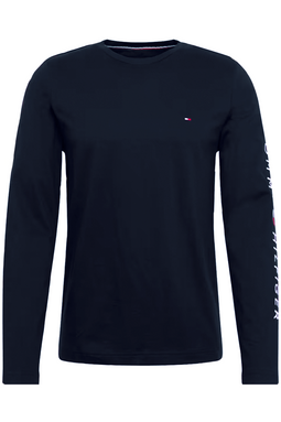 Tommy Hilfiger L/S Logo Sleeve Tee Navy