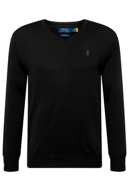 Ralph Lauren Pima V-Neck Knit Pullover Black