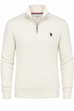 U.S. POLO ASSN. Half-Zip Cable Knit Romeo Cloud