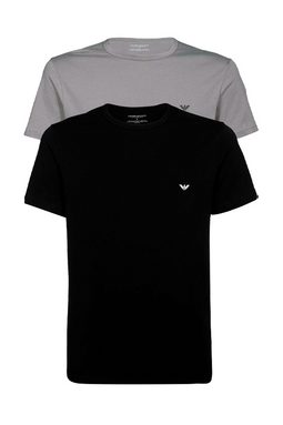 Armani 2-Pack Tee Contrast Logo Black/Grey
