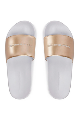 Tommy Hilfiger Women Slides Logo Gold