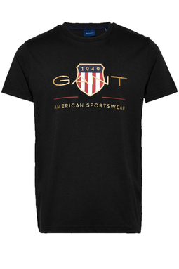 GANT Gold Shield S/S Logo Tee Black