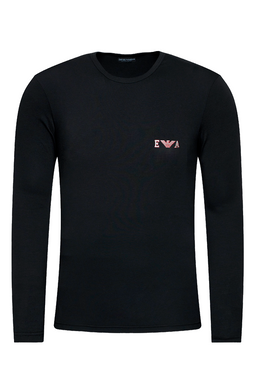 Armani Slim L/S Tee Emporio Logo Black