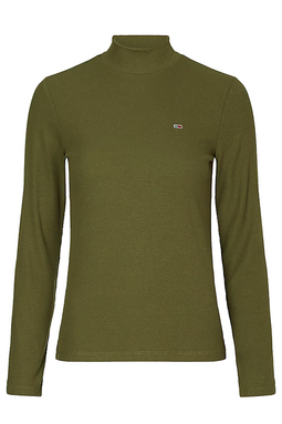 Tommy Hilfiger Women Mock Neck L/S Tee Olive
