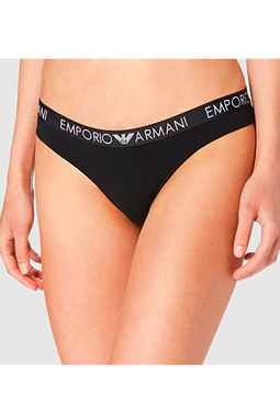 Armani Women 2-Pack Brazilian Iconic Cotton Black/Black