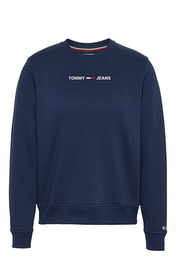 Tommy Hilfiger Women Logo Crew Sweatshirt Navy - Luxivo