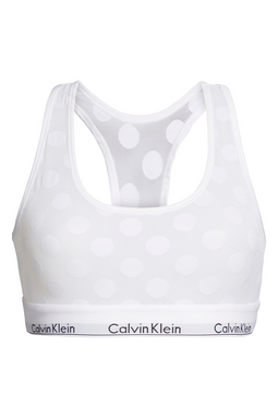 Calvin Klein Women Modern Dot Unlined Bralette White - Luxivo