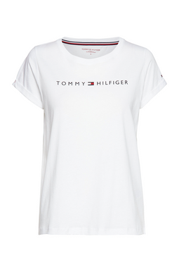 Tommy Hilfiger Women Original S/S Logo Tee White - Luxivo