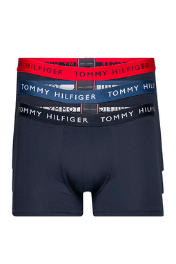 Tommy Hilfiger 3-Pack Trunks Waistband Logo Navy