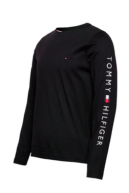 Tommy Hilfiger L/S Logo Sleeve Tee Black