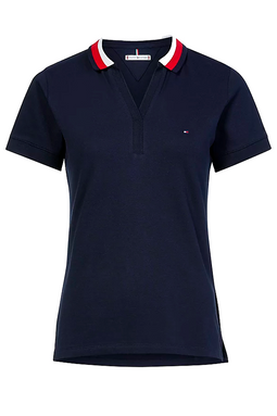 Tommy Hilfiger Women Slim Fit Contrast Polo Navy