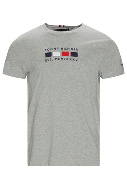 Tommy Hilfiger Essential Flag Logo Tee Grey