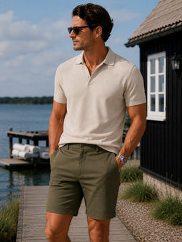 Les Deux Como Reg Chino Shorts Olive