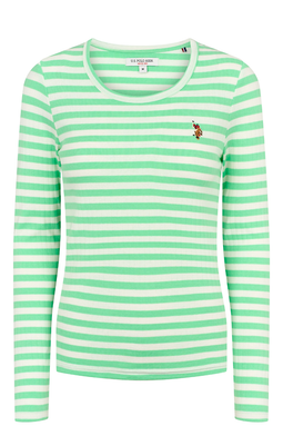 U.S. POLO ASSN. Women L/S T-shirt Chanett Green Ash