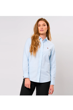 U.S. POLO ASSN. Women Gina Oxford Shirt Blue