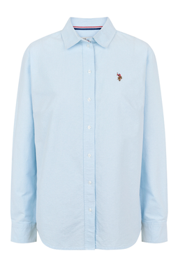 U.S. POLO ASSN. Women Gina Oxford Shirt Blue