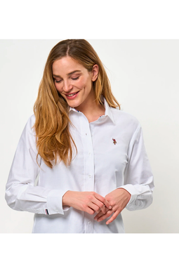 U.S. POLO ASSN. Women Gina Oxford Shirt White