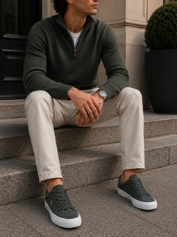 Ralph Lauren Sayer Suede Sneaker Green
