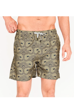 Resteröds Swim Shorts Quick Dry Print Beige