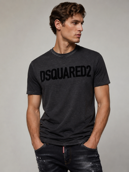 Dsquared2 Blackout Logo Tee Grey