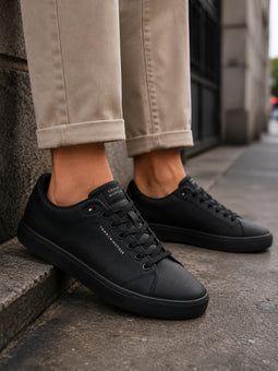 Tommy Hilfiger Leather Sneaker Low Top Black