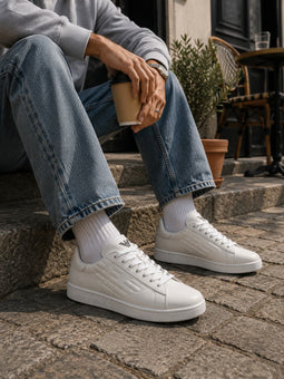 Armani EA7 Leather Classic Sneakers White