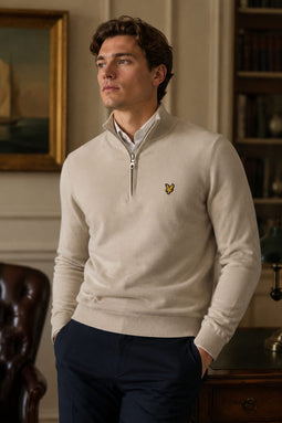 Lyle & Scott Merino Half-Zip Knit Cove