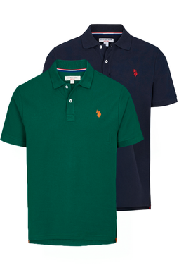 U.S. POLO ASSN. 2-Pack Polo Alfred Navy/Rain