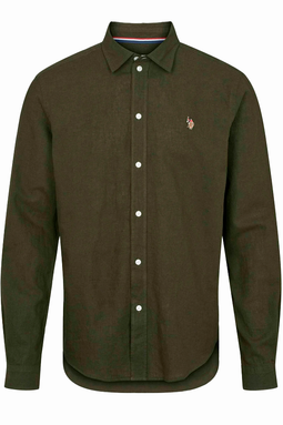 U.S. POLO ASSN. Linen Shirt Bolt Forest