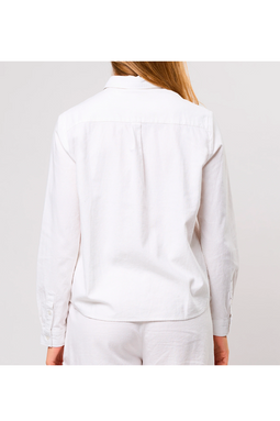 U.S. POLO ASSN. Women ISA Linen Shirt White